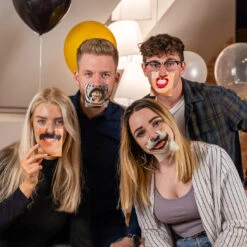 Trendhaus 955951 PARTY Fotobox "Funny Faces" Karten-Set Lustige Gesichter Fotos -Nici || Wild Republic || Depesche Verkäufe 955951 e SILVESTER Fotobox Funny Faces Cards