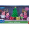 JAZWARES Peppa Pig Weihnachtsabend Mit 4 Figuren Weihnachtsbaum Spiele-Set Winter 95648