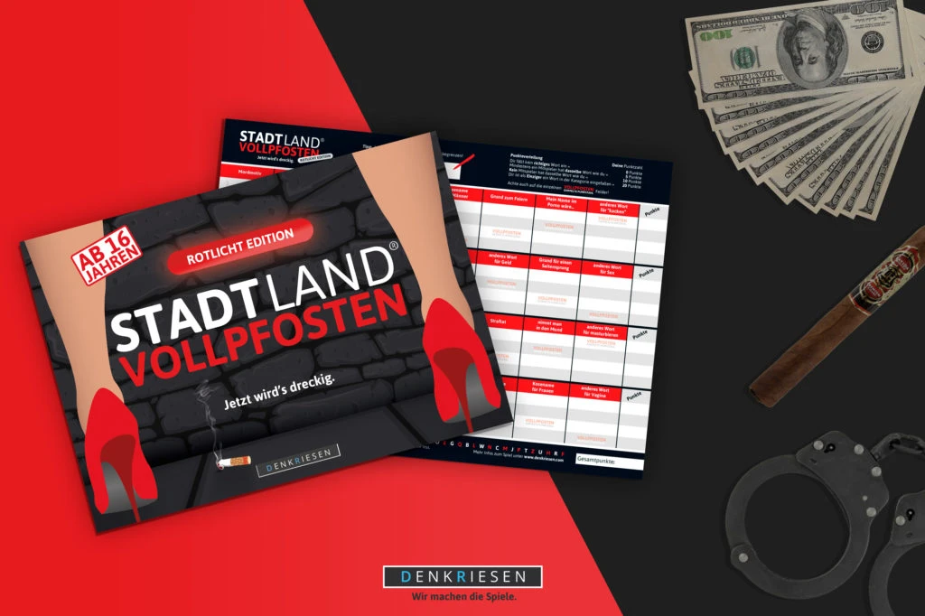 Stadt Land Vollpfosten Rotlicht Edition DinA4 Format Ab 16 Jahren Reisespiel 4 Stadt Land Vollpfosten Rotlicht Edition DinA4 Format Ab 16 Jahren Reisespiel – Bild 2