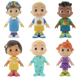 JAZWARES CoComelon Figurenset Freunde & Familie Mit 6 Figuren Ca. 7cm CMW0170 -Nici || Wild Republic || Depesche Verkäufe CMW0170 Family and Friends 6 Figures Pack YoYo Composite OP lpr