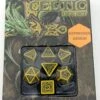 Celtic Dice Set Würfelset Rollenspielwürfel Gelb & Schwarz (7 Stück)