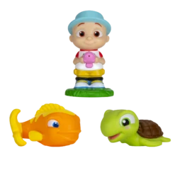 JAZWARES CoComelon Badespritzer Mit JJ, Schildkröte Und Fisch Ab 18M CMW0030 -Nici || Wild Republic || Depesche Verkäufe Cocomelon CMW0030 Bath Squirters Group OP lpr