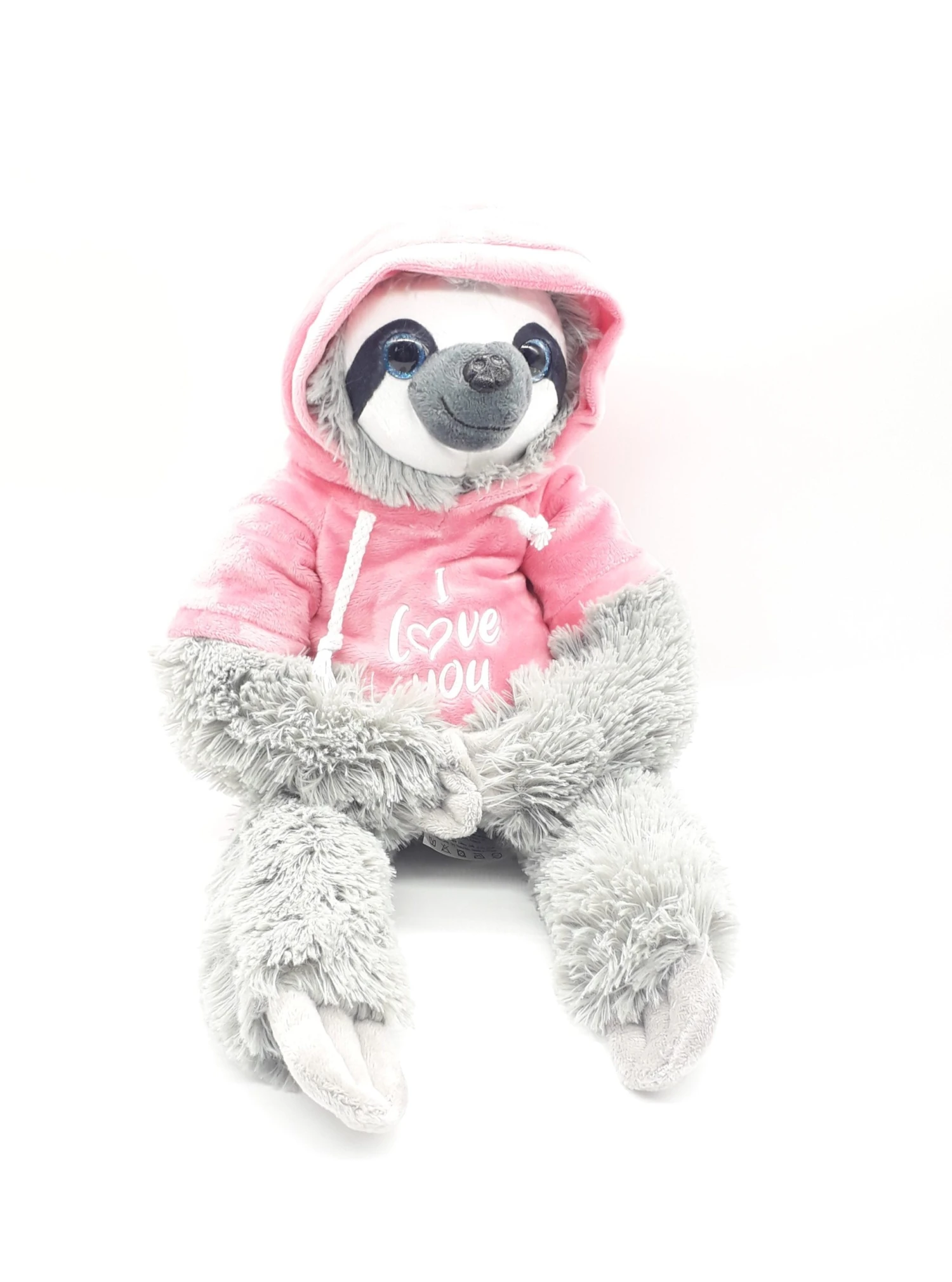 Faultier Sloth Mit Rosa Hoodie "I Love You" Plüsch Kuscheltier Liebe 30cm 3 Faultier Sloth Mit Rosa Hoodie "I Love You" Plüsch Kuscheltier Liebe 30cm