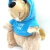 Biber Mit Hoodie Ca 20cm Plüsch Kuscheltier 3852 - Blau "I Like You"