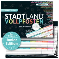Stadt Land Vollpfosten Junior Edition DinA4 Format Ab 9 Jahren Reisespiel