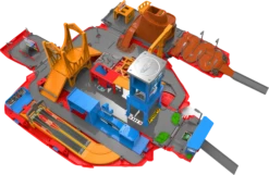 JAZWARES MicroMachines Super-Van-City Riesige Spielstadt Inkl. 3 Fahrzeuge Ca. 60x60 Cm -Nici || Wild Republic || Depesche Verkäufe MMW0042 kk