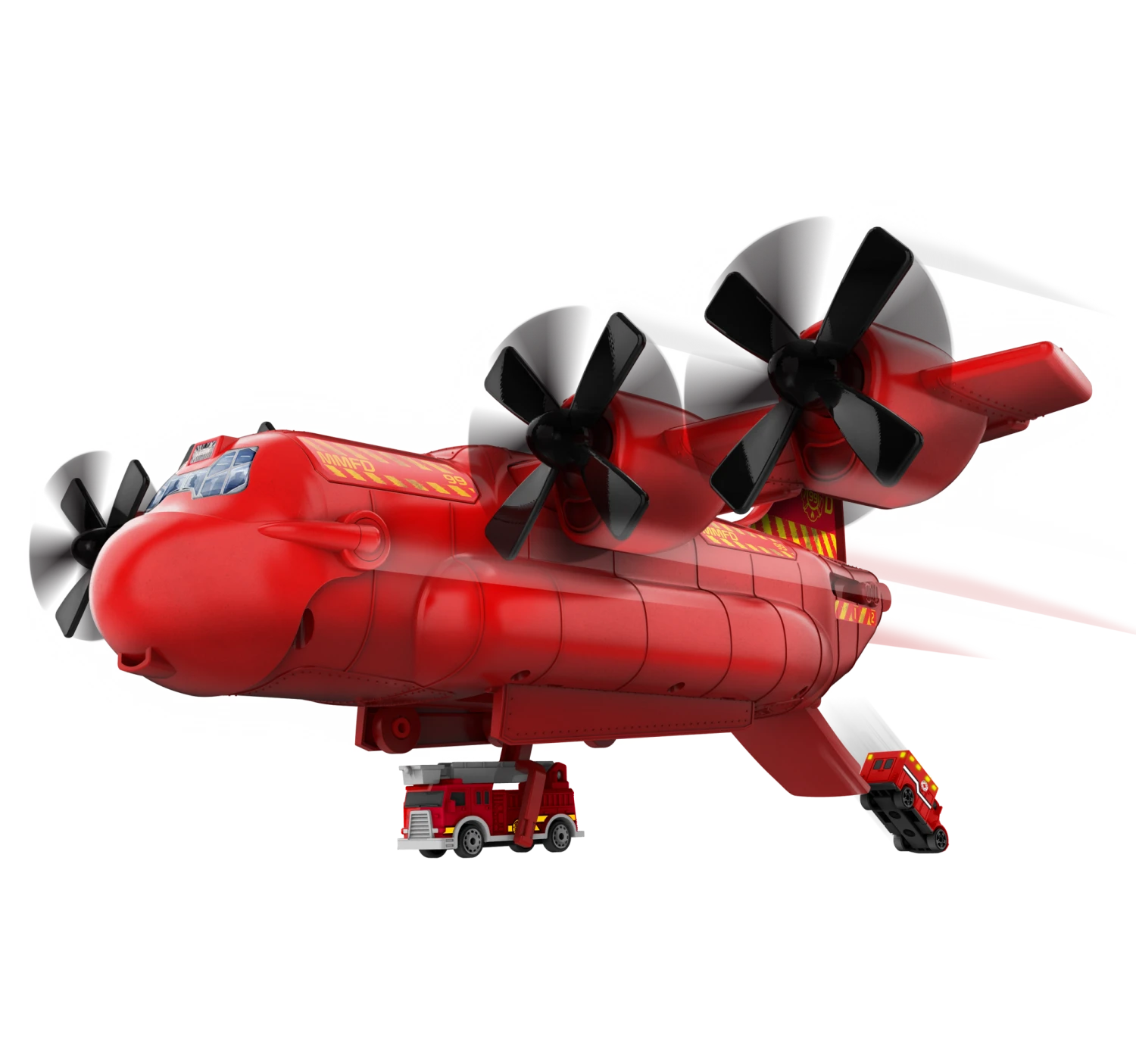 JAZWARES MicroMachines Cargo Frachtflugzeug Feuerwehr Spielset Inkl. Fahrzeug MMW0080 6 JAZWARES MicroMachines Cargo Frachtflugzeug Feuerwehr Spielset Inkl. Fahrzeug MMW0080 – Bild 4