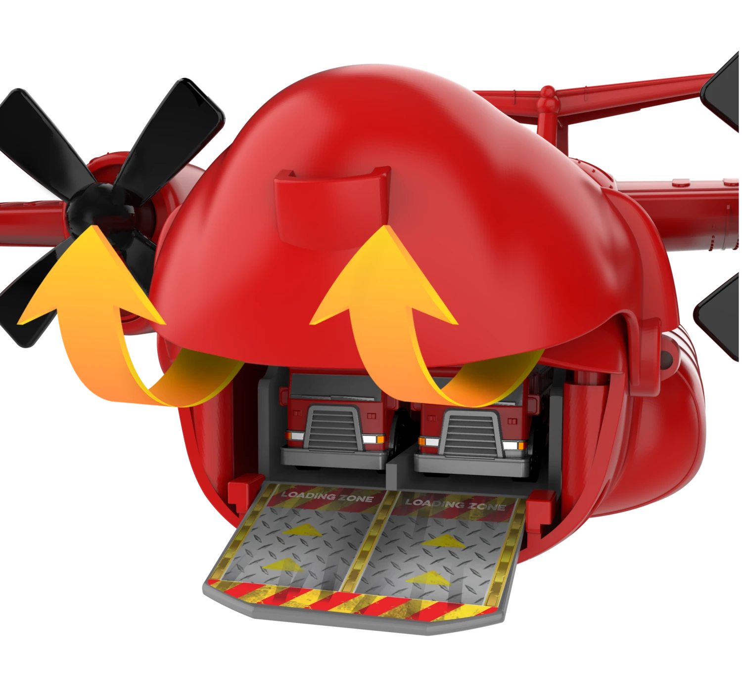 JAZWARES MicroMachines Cargo Frachtflugzeug Feuerwehr Spielset Inkl. Fahrzeug MMW0080 7 JAZWARES MicroMachines Cargo Frachtflugzeug Feuerwehr Spielset Inkl. Fahrzeug MMW0080 – Bild 5