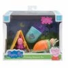 JAZWARES Peppa Pig Spielset Übernachtung Im Zelt Mit 2 Figuren Und Zubehör PEP0559