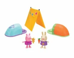 JAZWARES Peppa Pig Spielset Übernachtung Im Zelt Mit 2 Figuren Und Zubehör PEP0559 -Nici || Wild Republic || Depesche Verkäufe PEP0559 PEP Camping Sleepover OP 2 kk