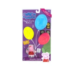 JAZWARES Peppa Pig Überraschungsballons - 1 Spielfigur Und 3 Ballons Serie 1 - Musik -Nici || Wild Republic || Depesche Verkäufe PEP0687 PEP Surprise Balloons Front IP 1