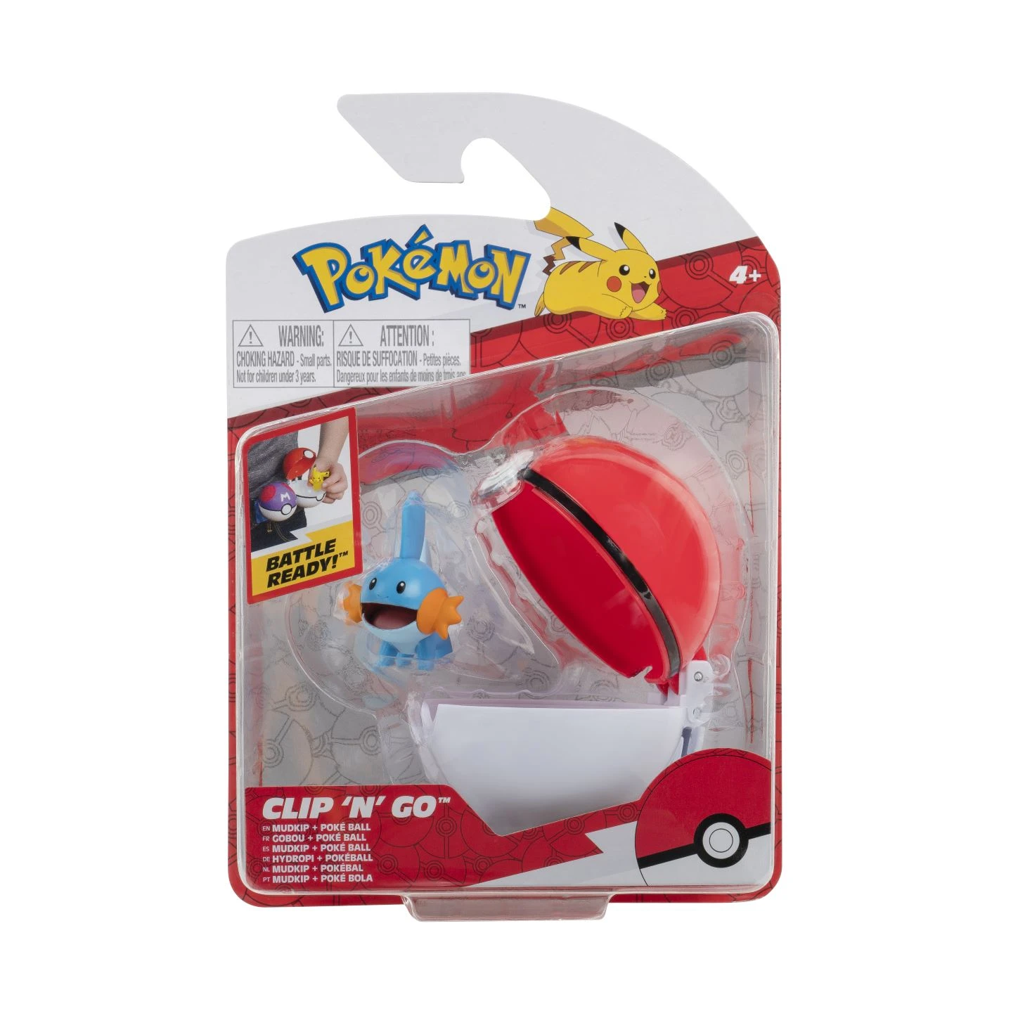 Jazwares PKW0155 Pokemon Figur + Pokeball Clip'n'Go - Hydropi