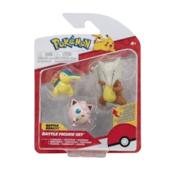 Jazwares PKW2350 Pokemon Battle Figuren 3er Set - Feurigel + Pummeluff + Knogga