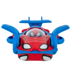 JAZWARES Spider-Man Spidey Amazing Friends 2-in-1 Fahrzeug Mit Flugzeug SNF0080 -Nici || Wild Republic || Depesche Verkäufe Spidey and Friends Spidey Flip and Jet Vehicle SNF0080 Front Fig 02 OP
