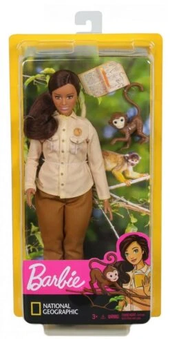 MATTEL Barbie National Geographic Puppe Wildtierschützerin Mit Äffchen GDM48
