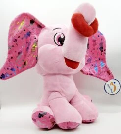 Elefant Plüsch Mit Herz Im Rüssel Und Großen Ohren Ca. 40cm - Rosa