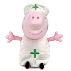 Play By Play Peppa Pig Nurse Krankenschwester Ca 27cm Plüsch Füllung 100% Recycelte Fasern