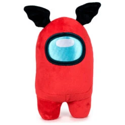 Among Us Plüsch Kuscheltier Ca 30cm - Rot Mit Fledermausohren (10901)