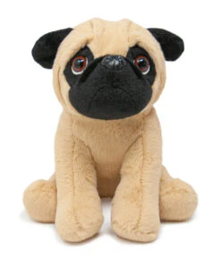 Sitzender Hund Mops Plüsch Kuscheltier Ca 20cm (2731)