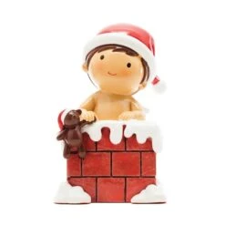 Little Drops Of Water Junge Im Schornstein Mit Teddybär Weihnachten Figur 17344