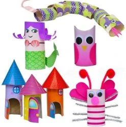 Re Cycle Me - Klorollen Werden Zum Kunstwerk - Mit 5 Kunstprojekten -Nici || Wild Republic || Depesche Verkäufe re cycle me 5 bastelsets papprollen spass 22x25cm 2